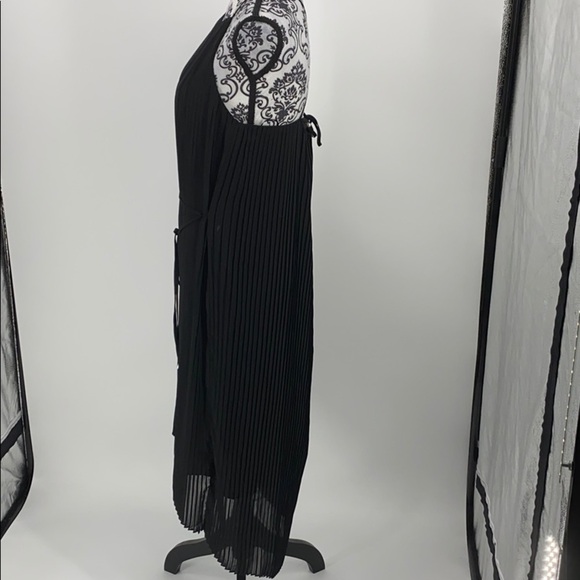 Sam Edelman Womens Pleated Hi-Low Midi Dress black - Picture 8 of 12